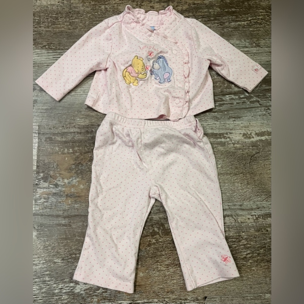 Vintage Disney Pink Winnie the Pooh infant outfit set